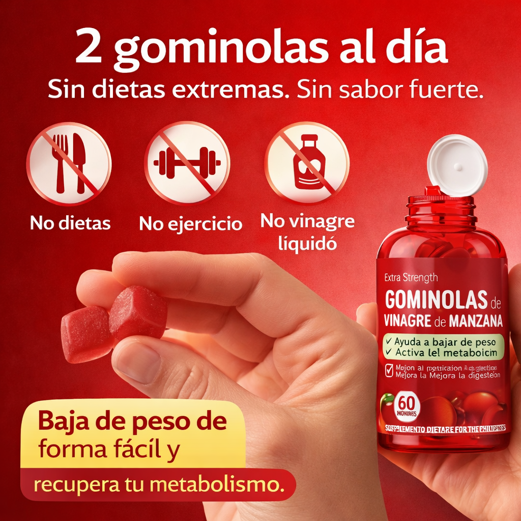 Gominolas de Vinagre de Manzana – Quema grasa, baja de peso y reactiva tu metabolismo
