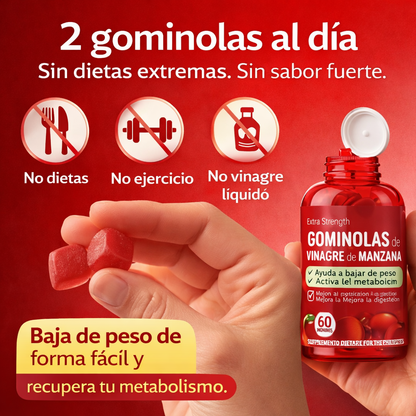 Gominolas de Vinagre de Manzana – Quema grasa, baja de peso y reactiva tu metabolismo
