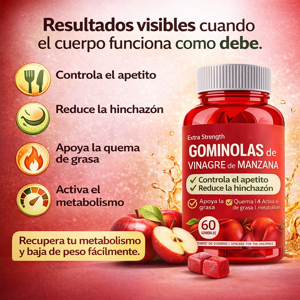 Gominolas de Vinagre de Manzana – Quema grasa, baja de peso y reactiva tu metabolismo