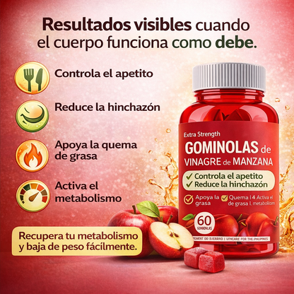 Gominolas de Vinagre de Manzana – Quema grasa, baja de peso y reactiva tu metabolismo