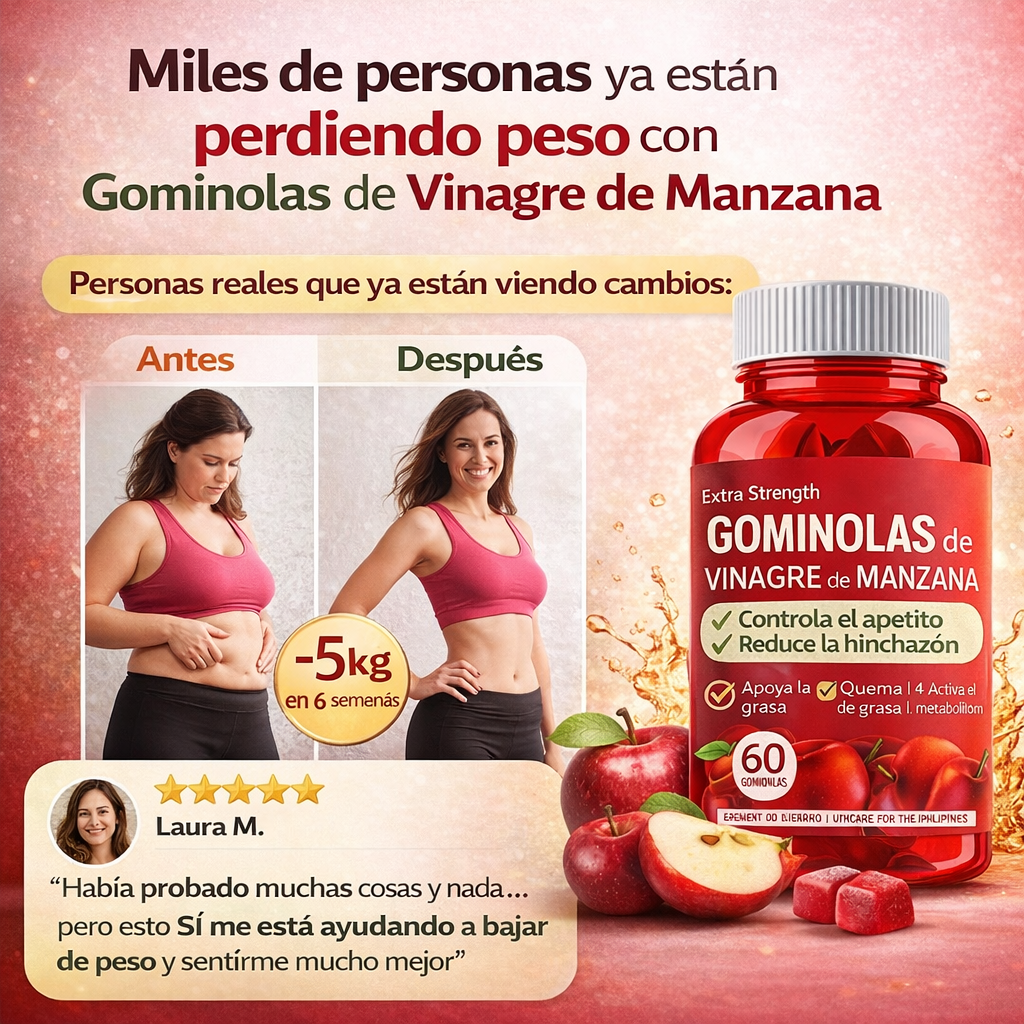 Gominolas de Vinagre de Manzana – Quema grasa, baja de peso y reactiva tu metabolismo